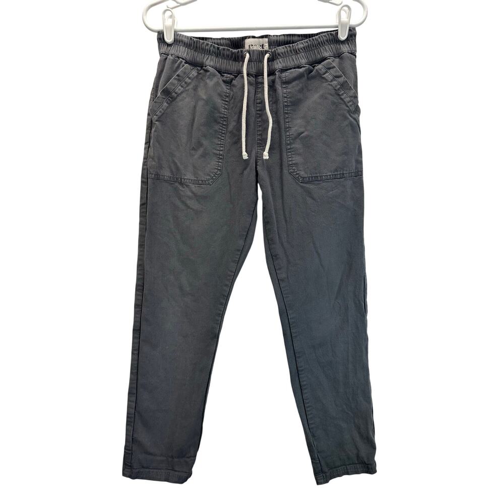 Pact Pull On Pants Grey Organic Cotton Casual Pants Utility Med